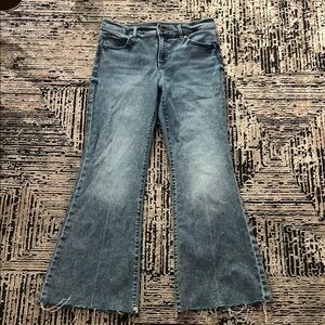 Express Blue Flare Wide Leg Jeans Vintage Appeal